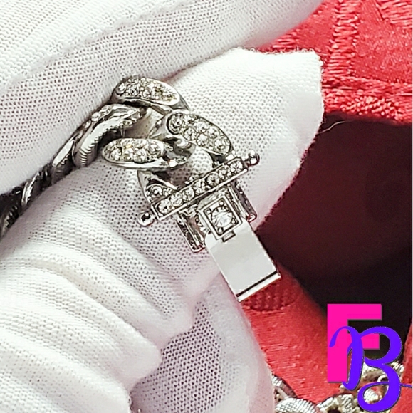 *NEW!* 13MM Iced White Gold Cuban Chain - Picture 11 of 17